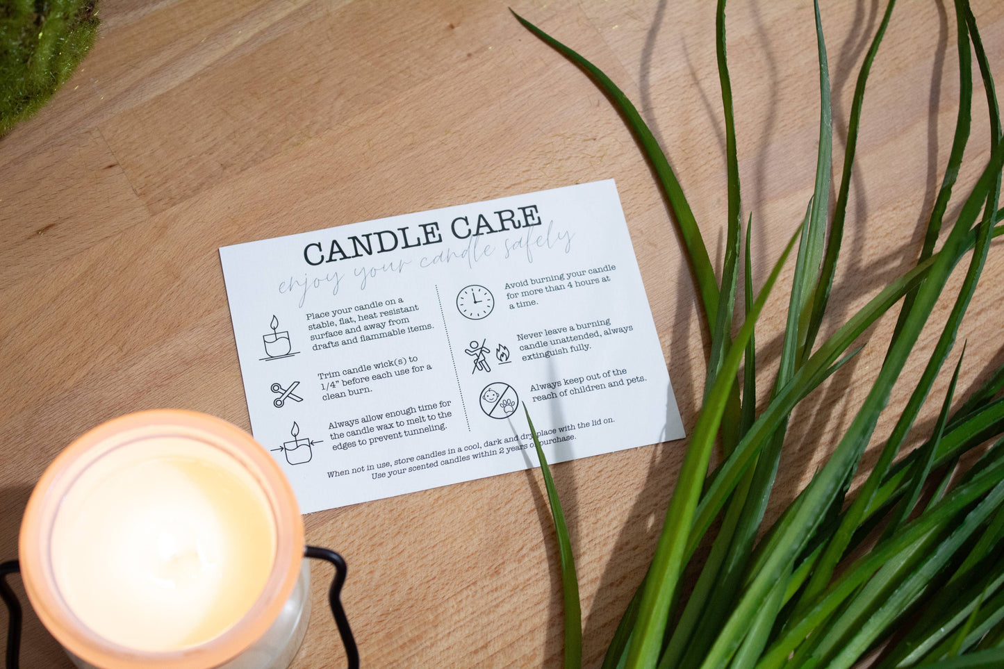 Candle Care Card