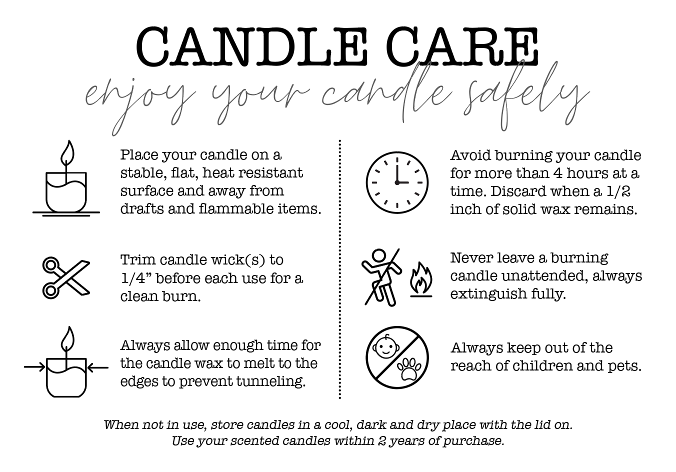 Candle Care Card